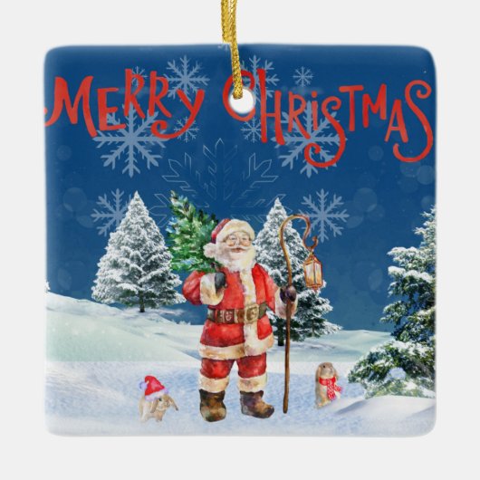 Santa Merry Cristmas Ornament (Voorkant)