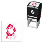 SANTA ~ Merry Kerstgroetings ~ Zelfinktende Stempel (In situ)