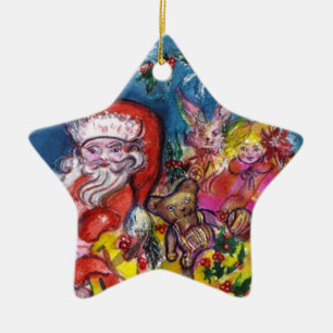SANTA MET CHRISTMAS GIFTS EN TOYellow Star Keramisch Ornament