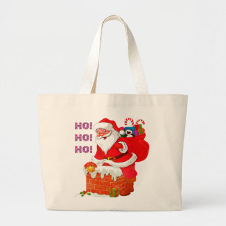 SANTA MET CHRISTMAS PRESENTS, HO! HO! HO! GROTE TOTE BAG
