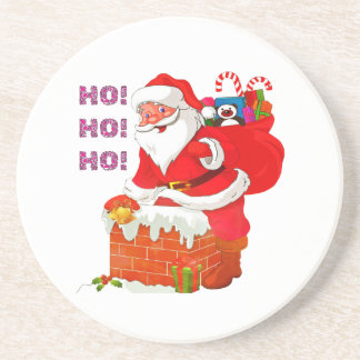 SANTA MET CHRISTMAS PRESENTS, HO! HO! HO! ZANDSTEEN ONDERZETTER