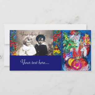 SANTA MET CHRISTMAS TREE EN GIFTS FEESTDAGENKAART