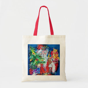 SANTA MET CHRISTMAS TREE EN GIFTS TOTE BAG