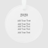 Santa met Face Mask Ornament (achterkant)