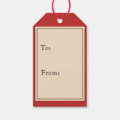  Santa met Holly Gift Label Cadeaulabel (Achterkant)