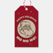 Santa 🎅 met jouw tekst aan de achterzijde cadeaulabel (Voorkant)