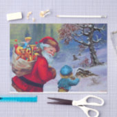 SANTA MET KIND IN WINTER SNEE TISSUEPAPIER (Craft)