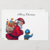  SANTA MET KINDERkerst Briefpapier (Voorkant / Achterkant)