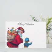  SANTA MET KINDERkerst Briefpapier (Staand voorkant)