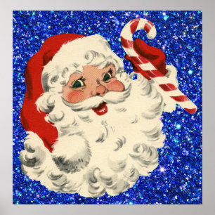 santa met poster van snoepriet