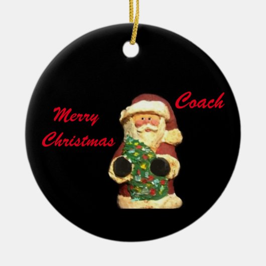 SANTA MET TREE CHRISTMAS COACH ORNAMENT (Voorkant)