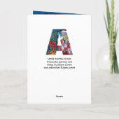 SANTA MET VIOLIN A MONOGRAM FEESTDAGEN KAART (Achterkant)