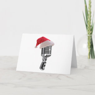 santa-microfoon feestdagen kaart