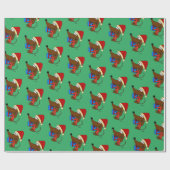 Santa Midge Kerst inpakpapier (Vlak)