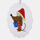 Santa Midge Papier Ornament Kaart (Links)