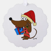 Santa Midge Papier Ornament Kaart (Voorkant)