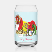 Santa Milk Cookies Draken Blikvorm Glas (Voorkant)