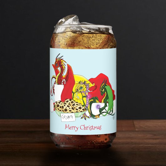 Santa Milk Cookies Draken Blikvorm Glas