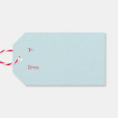 Santa Milk Cookies Draken Cadeaulabel (Achterkant Horizontaal)