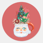  Santa Mok Classic Round Sticker (Voorkant)