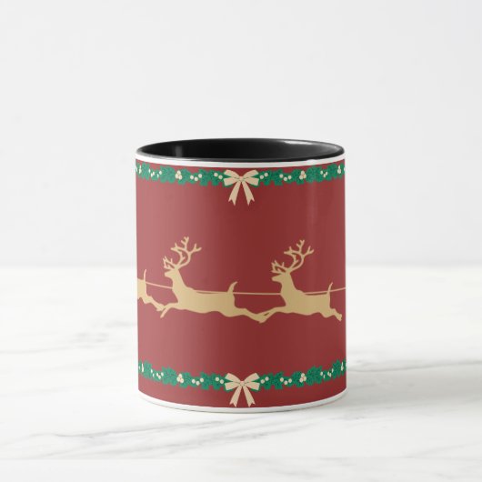 Santa Mok met rendierslee (Midden)