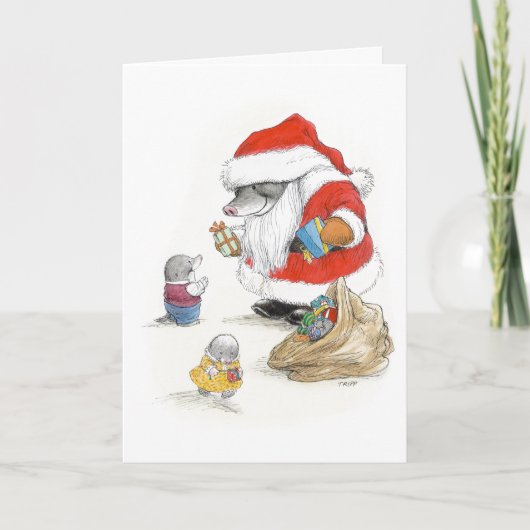 Santa Mole geeft cadeaukaart Kaart (Voorkant)