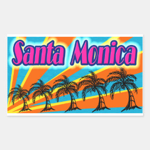 Santa Monica 5 Palm Treders Rechthoekige Sticker
