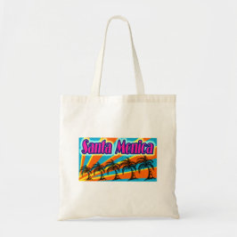 Santa Monica 5 Palm Trees Bag Tote Bag