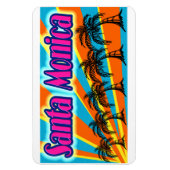 Santa Monica 5 palmbomen magneet (Verticaal)