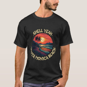 Santa Monica Beach Gezegden T-shirt
