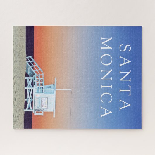 Santa Monica Beach | Los Angeles, Californië Legpuzzel (Horizontaal)