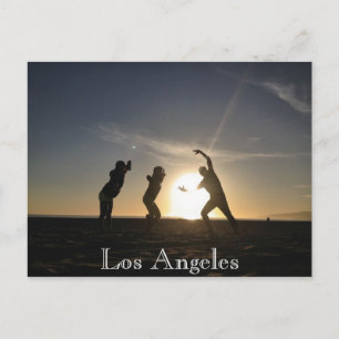 Santa Monica Beach met Toru Shimoyama Briefkaart