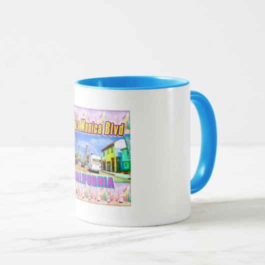 "Santa Monica Blvd 1" Cup Mok (Voorkant rechts)