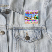 "Santa Monica Blvd 1" Knop Vierkante Button 5,1 Cm (In situ)