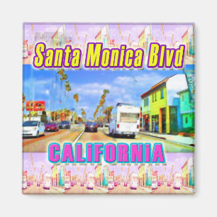 "Santa Monica Blvd 1" Magnet Magneet