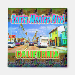 "Santa Monica Blvd 2" Magnet Magneet