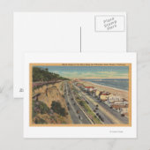 Santa Monica, CA - Beach Scene Along Palisades Briefkaart (Voorkant / Achterkant)
