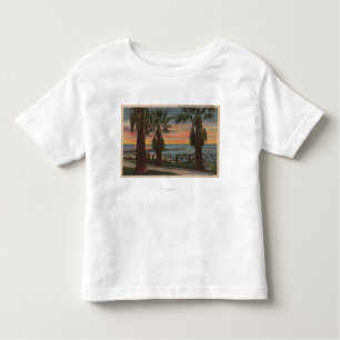 Santa Monica, CA - Yacht Harbour en Sunset Uitzich Kinder Shirts