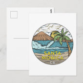 Santa Monica California Briefkaart (Voorkant / Achterkant)