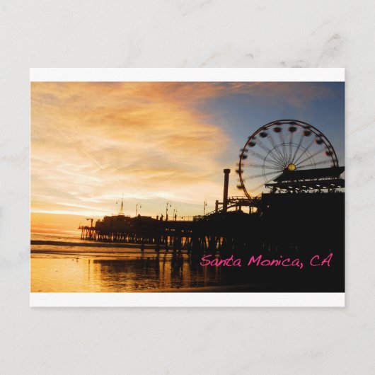 Santa Monica California Briefkaart (Voorkant)