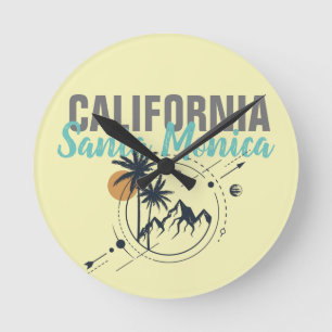 Santa Monica California Geometric Palms Ronde Klok