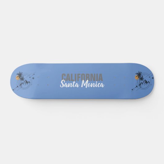 Santa Monica California Geometric Palms Skateboard (Horizontaal)