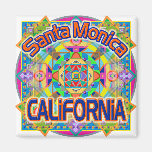 Santa Monica CALIFORNIA Happy Magnet Magneet