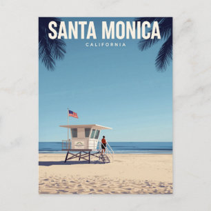 Santa Monica California Redder Beach Briefkaart