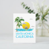 Santa Monica California Sailing Briefkaart (Staand voorkant)