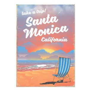 Santa Monica California  strand poster
