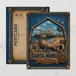 Santa Monica Californië Ansichtkaart Reis naar het Briefkaart