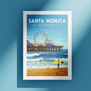  Santa Monica Californië Briefkaart