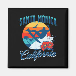 Santa Monica Californië Strand Surfen Zomer Vakant Magneet