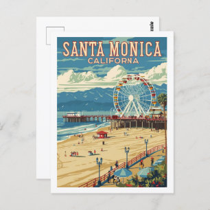 Santa Monica Californië Verenigde Staten Beroemde  Briefkaart